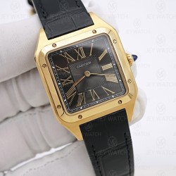 F1/까르띠에 산토스 뒤몽 라지 옐로우골드 블랙 (개선반)