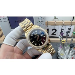 CBD/롤렉스 데이데이트 40mm 바케트 인덱스 페이브
