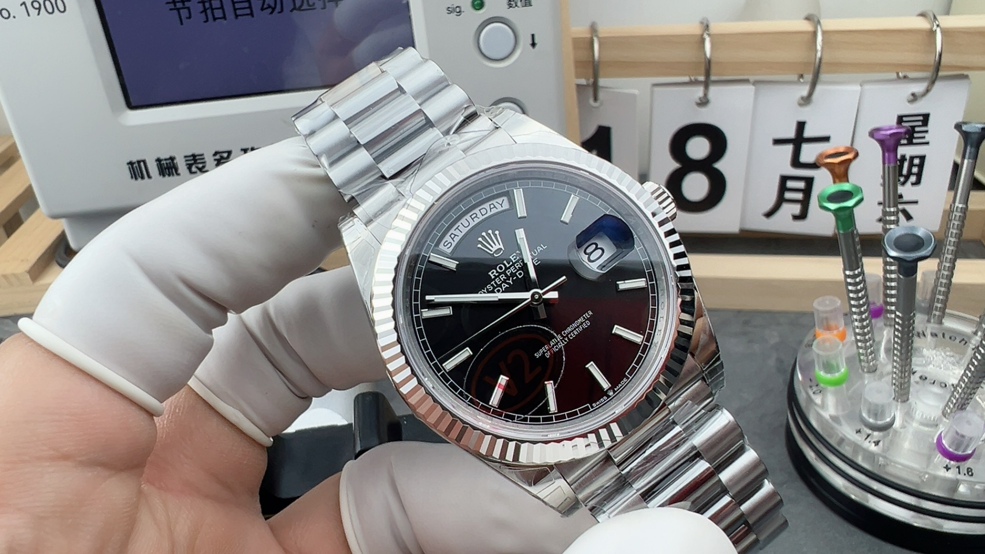 VS/롤렉스 데이데이트 40mm 바인덱스 인덱스 V2