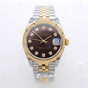 THB/ 롤렉스 데이저스트 초콜릿 선레이 31MM 옐로우 골드 콤비